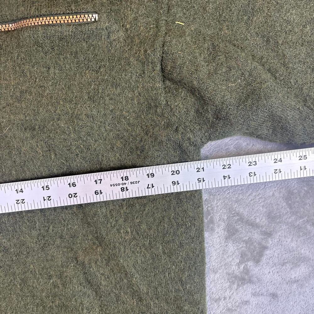 Cabela’s WindShear Wool Sweater Men’s XL (measures size small) Green Full Zip - Picture 5 of 8